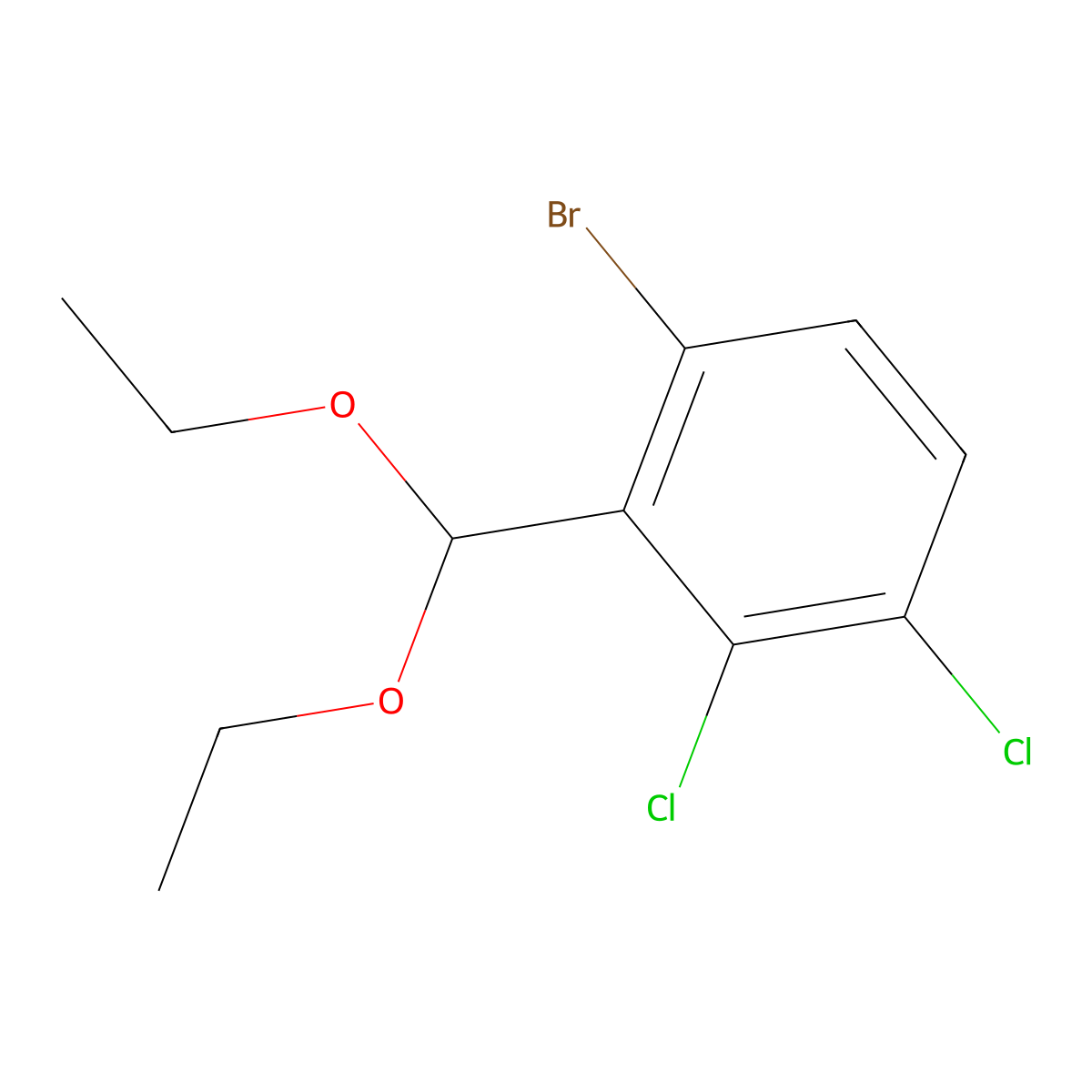 1-Bromo-3,4-dichloro-2-(diethoxymethyl)benZene molecular structure, CAS 2918908-29-7