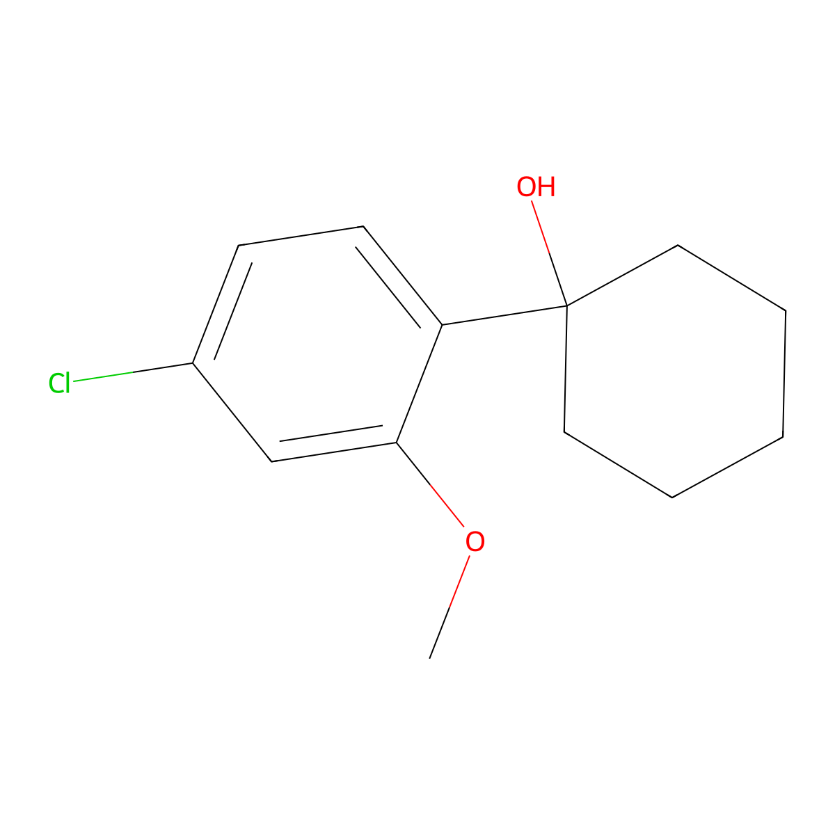 1-(4-Chloro-2-methoxyphenyl)cyclohexanol molecular structure, CAS 2918908-75-3