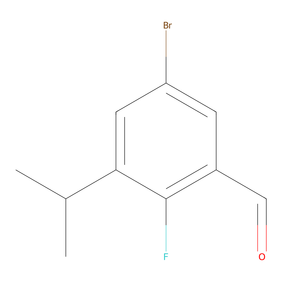 5-Bromo-2-fluoro-3-isopropylbenZaldehyde molecular structure, CAS 2918908-80-0
