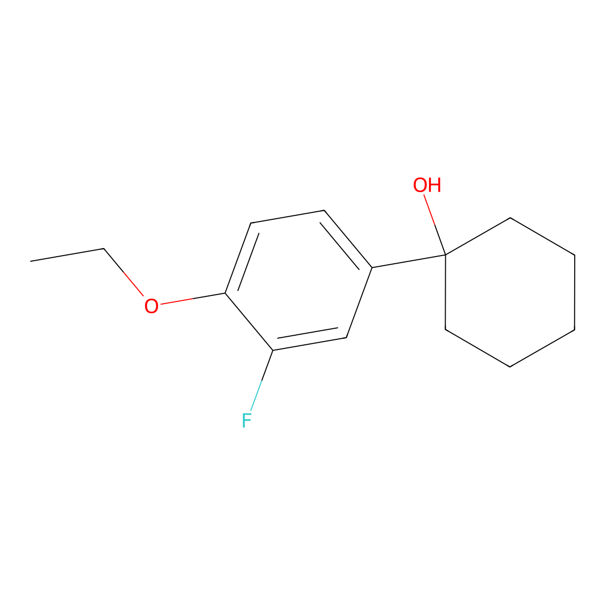 1-(4-Ethoxy-3-fluorophenyl)cyclohexanol molecular structure, CAS 2918908-85-5