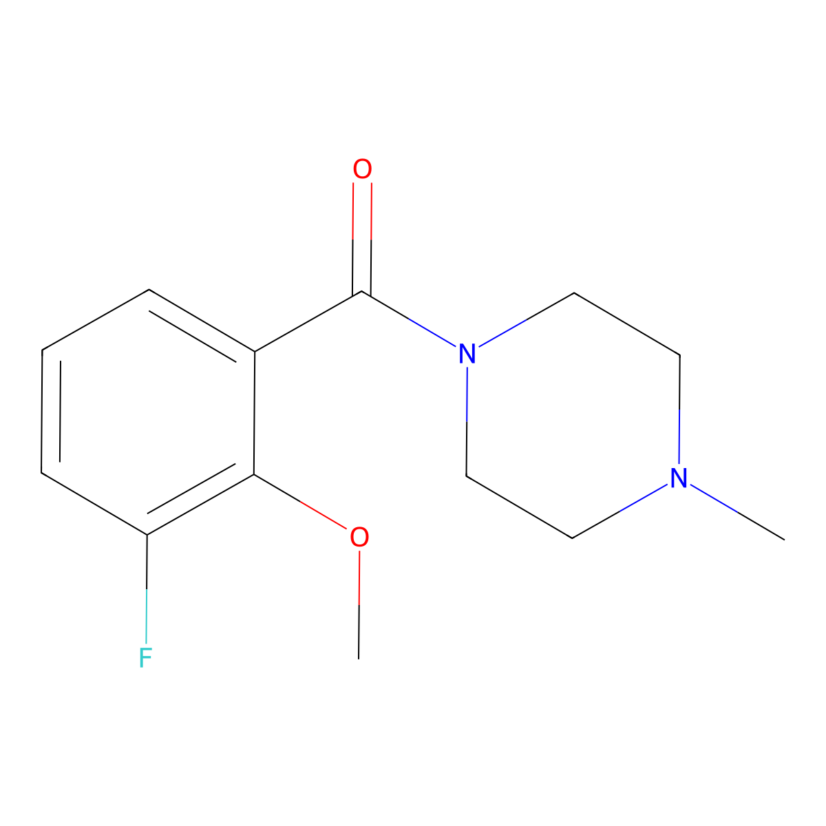(3-Fluoro-2-methoxyphenyl)(4-methylpiperazin-1-yl)methanone molecular structure, CAS 2918909-37-0