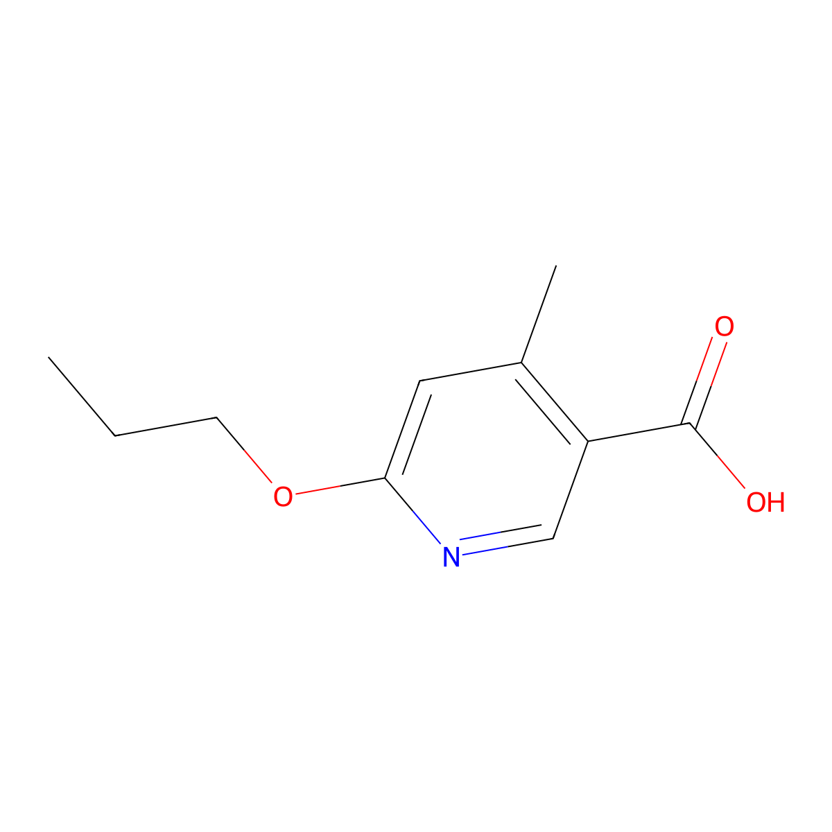 4-Methyl-6-propoxynicotinic acid molecular structure, CAS 2918909-88-1