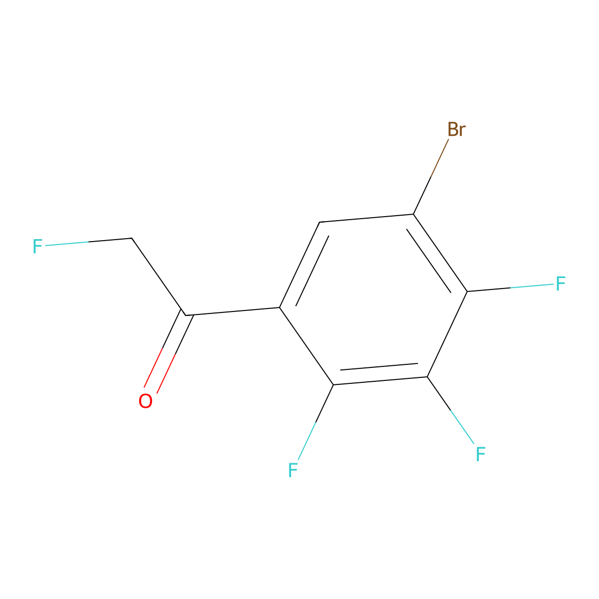 1-(5-Bromo-2,3,4-trifluorophenyl)-2-fluoroethanone molecular structure, CAS 2918910-14-0