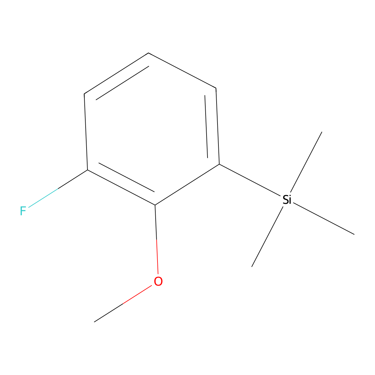 (3-Fluoro-2-methoxyphenyl)trimethylsilane molecular structure, CAS 2918910-44-6
