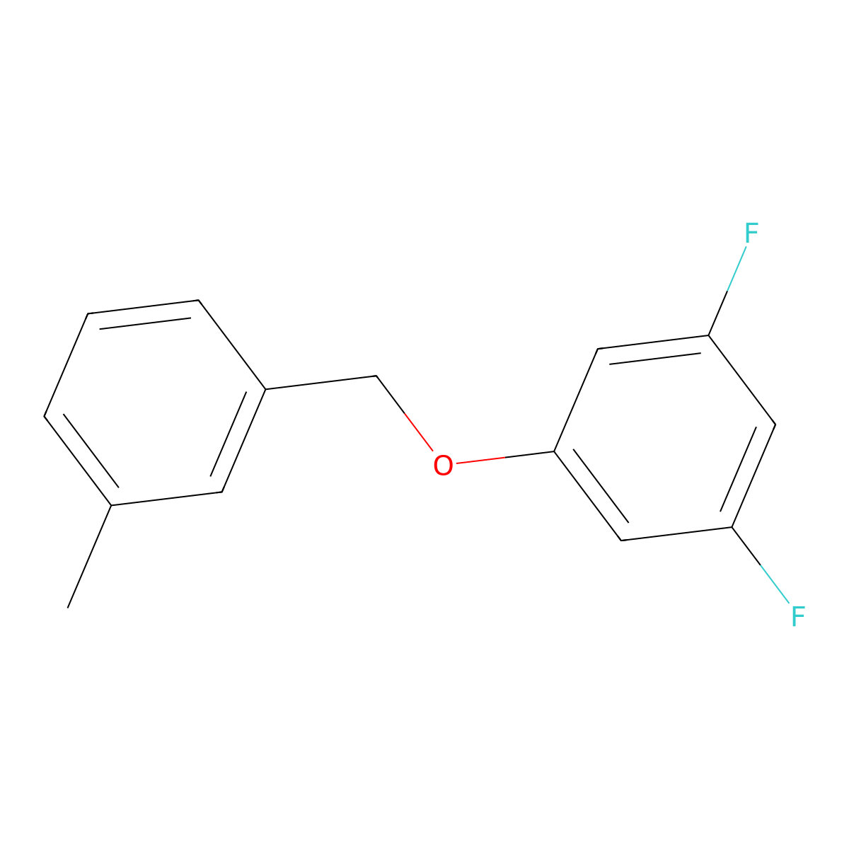 1,3-Difluoro-5-((3-methylbenzyl)oxy)benzene molecular structure, CAS 2918911-44-9