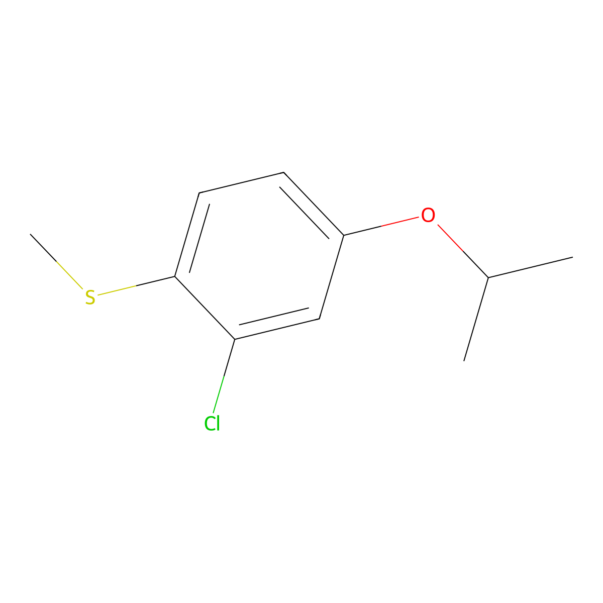 (2-Chloro-4-isopropoxyphenyl)(methyl)sulfane molecular structure, CAS 2918912-64-6