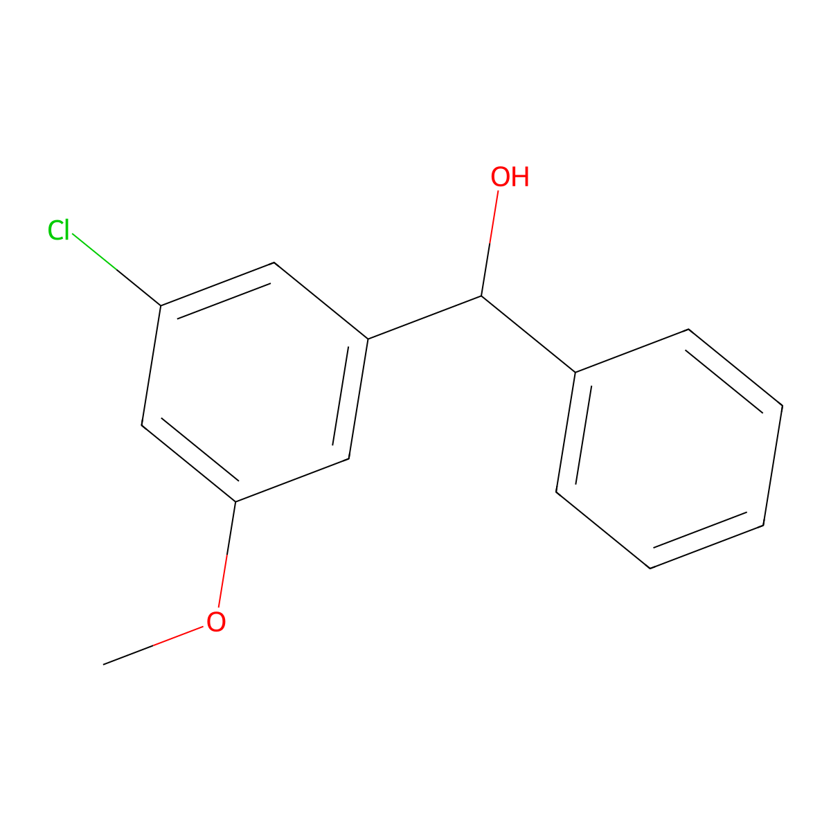 (3-Chloro-5-methoxyphenyl)(phenyl)methanol molecular structure, CAS 2918913-07-0