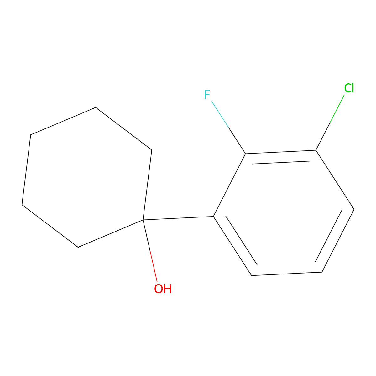 1-(3-Chloro-2-fluorophenyl)cyclohexanol molecular structure, CAS 2918913-14-9