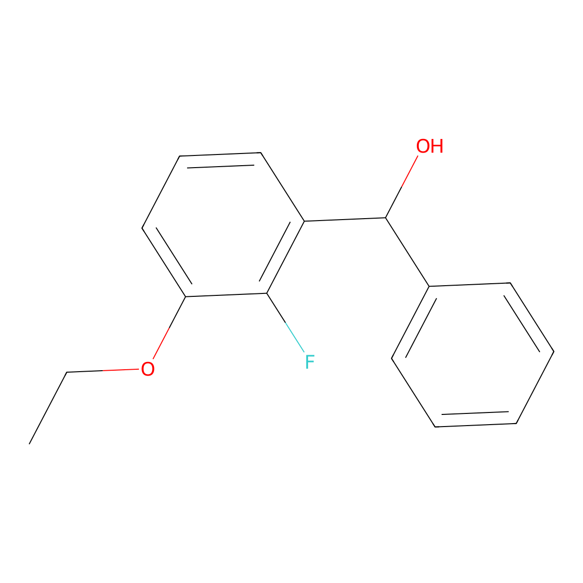 (3-Ethoxy-2-fluorophenyl)(phenyl)methanol molecular structure, CAS 2918913-84-3