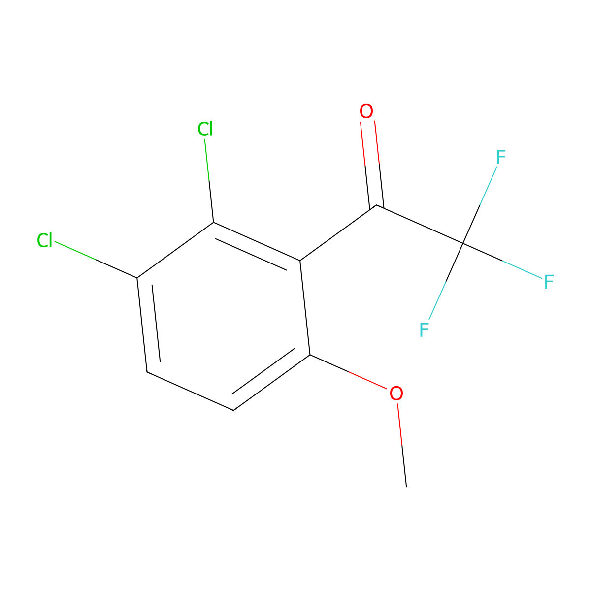 1-(2,3-Dichloro-6-methoxyphenyl)-2,2,2-trifluoroethanone molecular structure, CAS 2918915-10-1