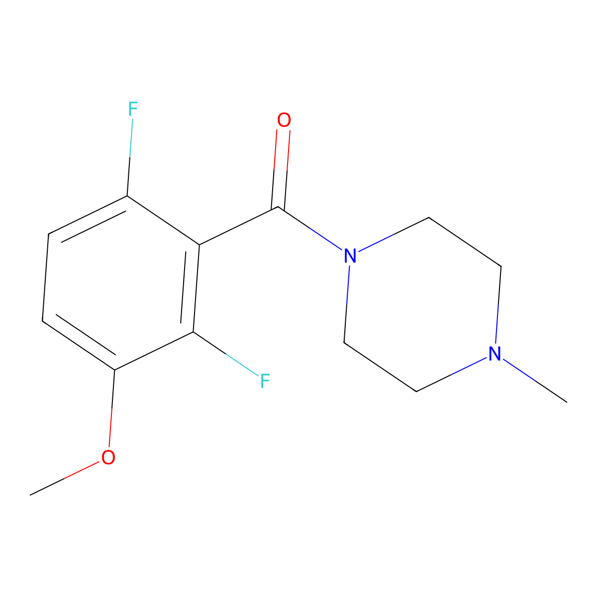 (2,6-Difluoro-3-methoxyphenyl)(4-methylpiperazin-1-yl)methanone molecular structure, CAS 2918915-42-9