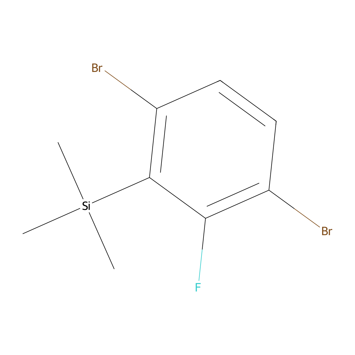 (3,6-Dibromo-2-fluorophenyl)trimethylsilane molecular structure, CAS 2918915-75-8