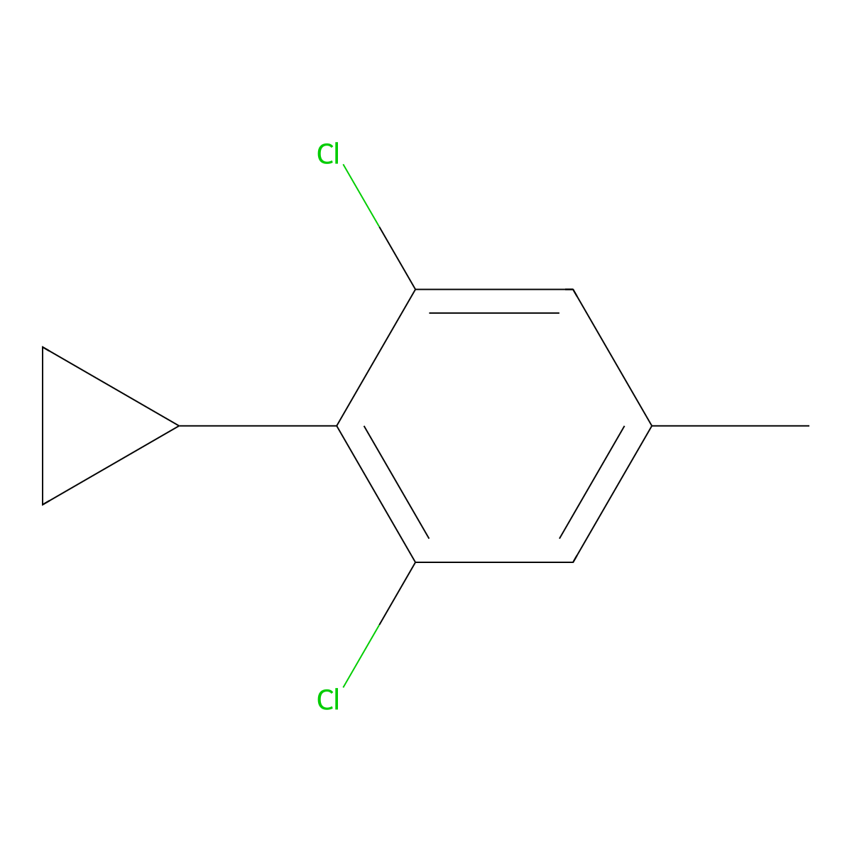 1,3-Dichloro-2-cyclopropyl-5-methylbenzene molecular structure, CAS 2918915-87-2