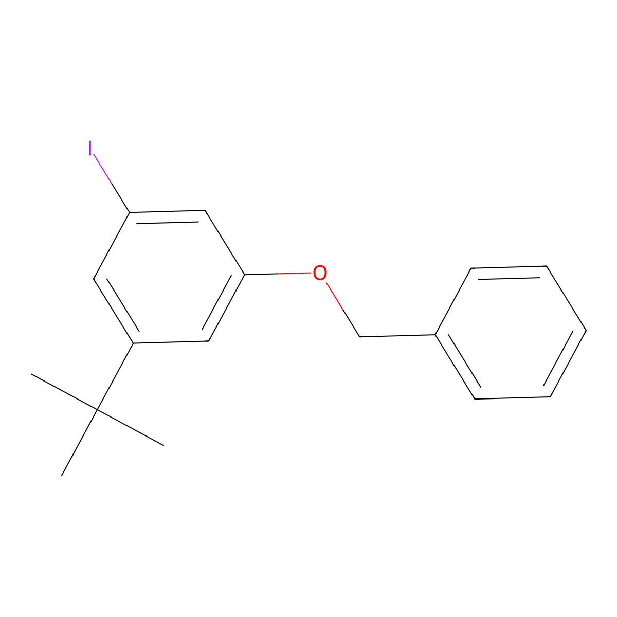 1-(Benzyloxy)-3-(tert-butyl)-5-iodobenzene molecular structure, CAS 2918916-57-9