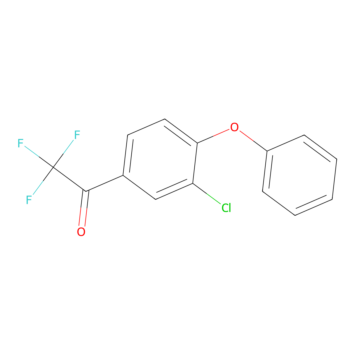 1-(3-Chloro-4-phenoxyphenyl)-2,2,2-trifluoroethanone molecular structure, CAS 2918918-73-5