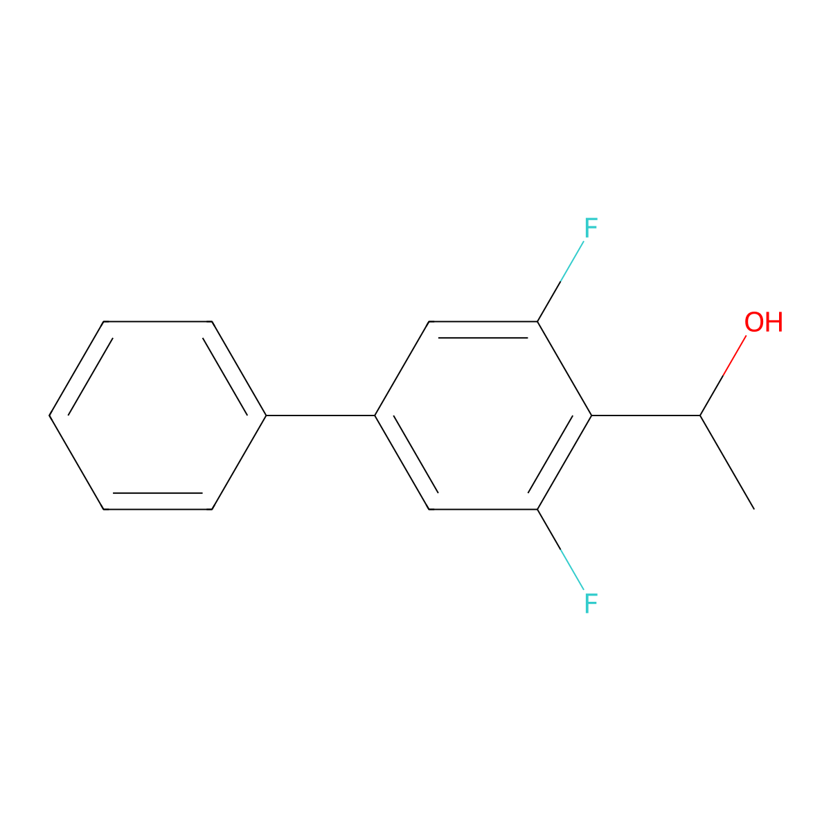 1-(3,5-Difluoro-[1,1'-biphenyl]-4-yl)ethanol molecular structure, CAS 2918921-24-9