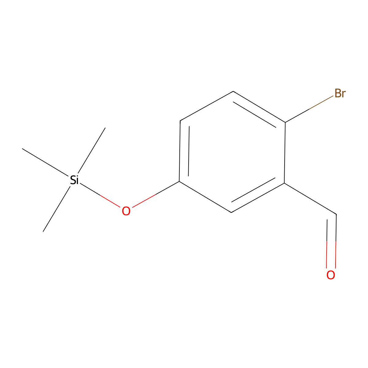 2-Bromo-5-[(trimethylsilyl)oxy]benzaldehyde molecular structure, CAS 2918921-31-8