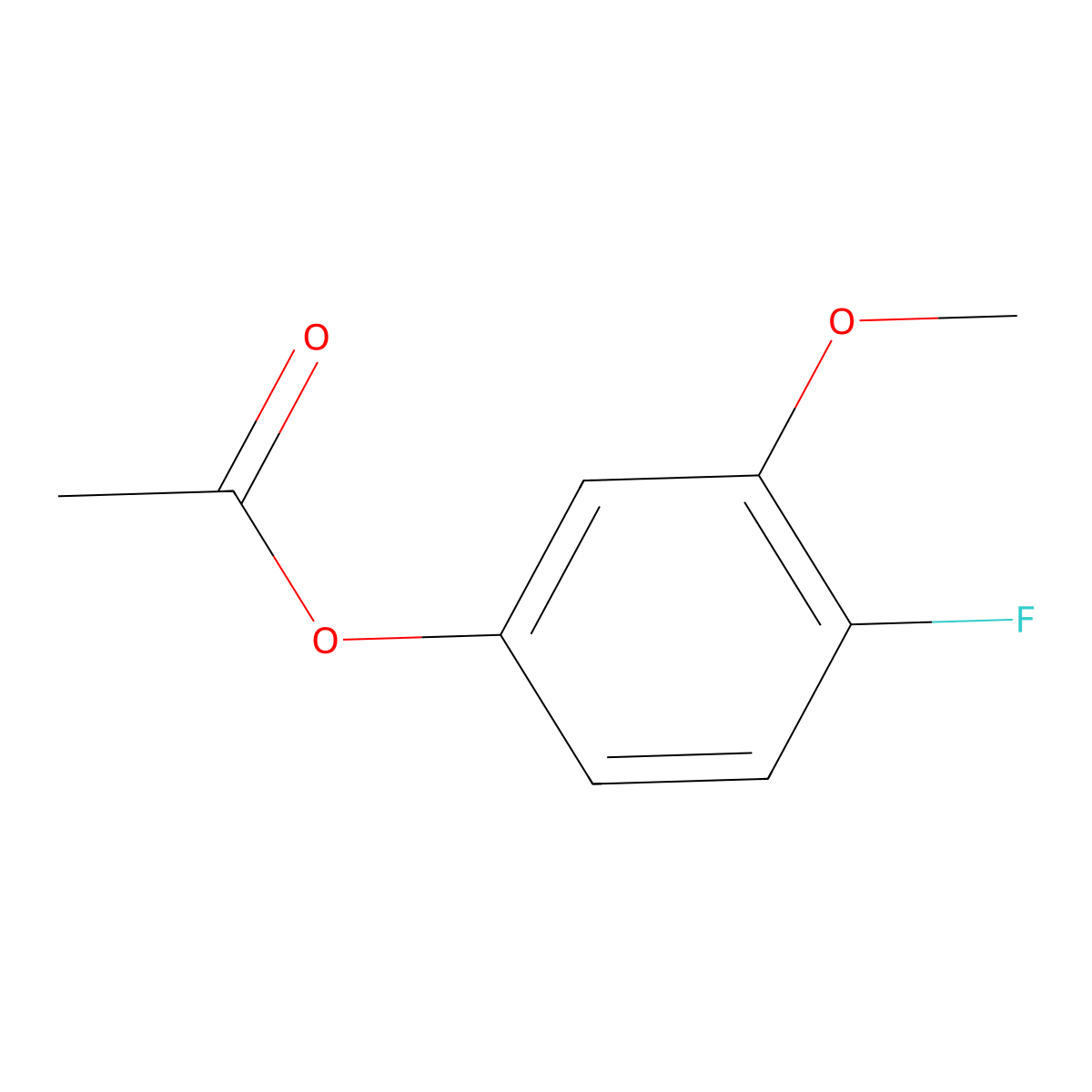 4-Fluoro-3-methoxyphenyl acetate molecular structure, CAS 2918921-63-6