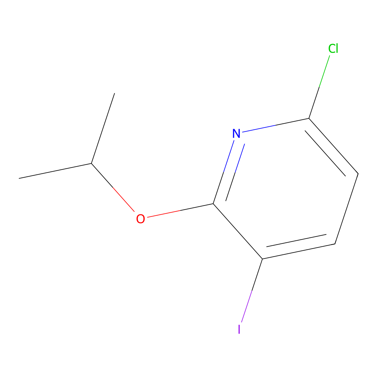 6-Chloro-3-iodo-2-isopropoxypyridine molecular structure, CAS 2918921-88-5