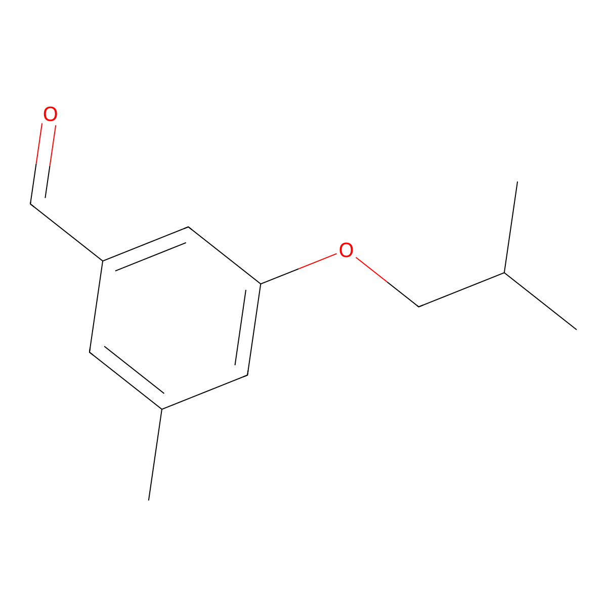 3-Isobutoxy-5-methylbenzaldehyde molecular structure, CAS 2918921-96-5