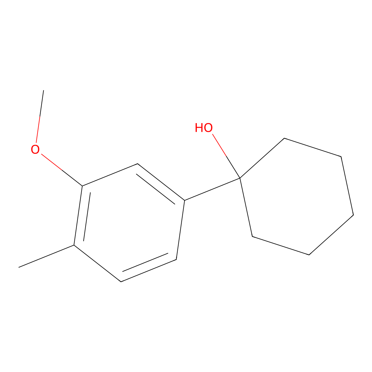 1-(3-Methoxy-4-methylphenyl)cyclohexanol molecular structure, CAS 2918922-48-0