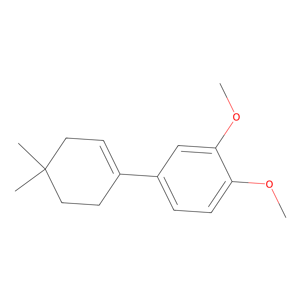 3',4'-Dimethoxy-4,4-dimethyl-2,3,4,5-tetrahydro-1,1'-biphenyl molecular structure, CAS 2918923-53-0