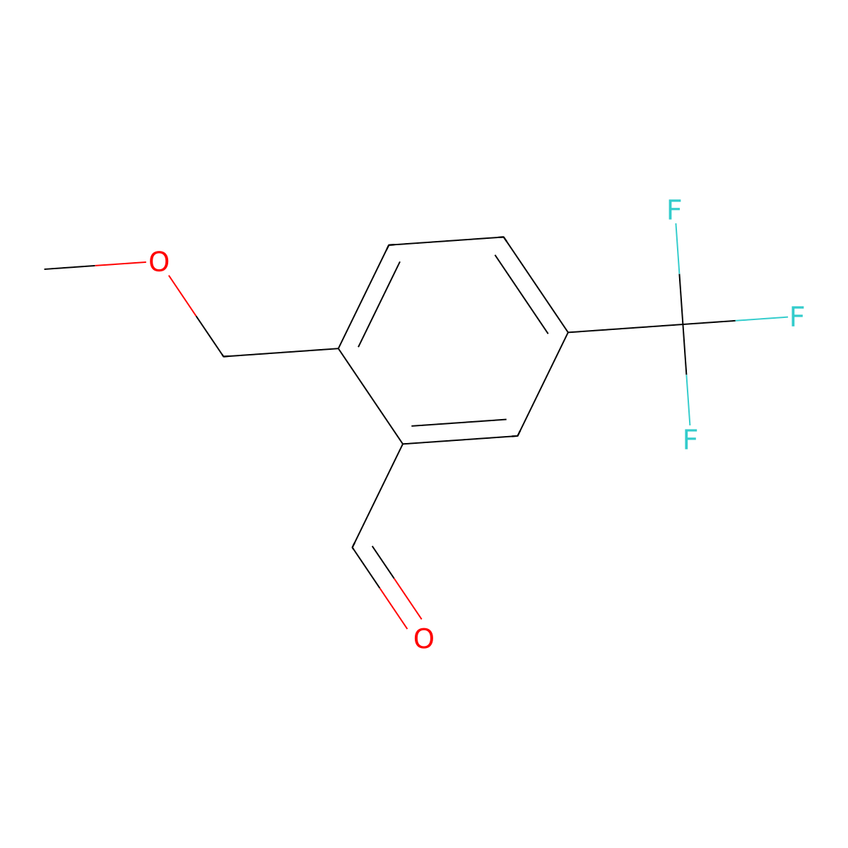 2-(Methoxymethyl)-5-(trifluoromethyl)benzaldehyde molecular structure, CAS 2918923-96-1