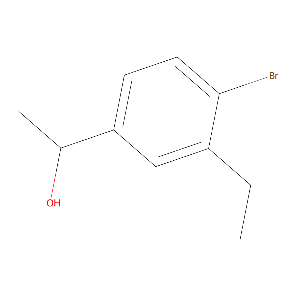 1-(4-Bromo-3-ethylphenyl)ethanol molecular structure, CAS 2918924-88-4