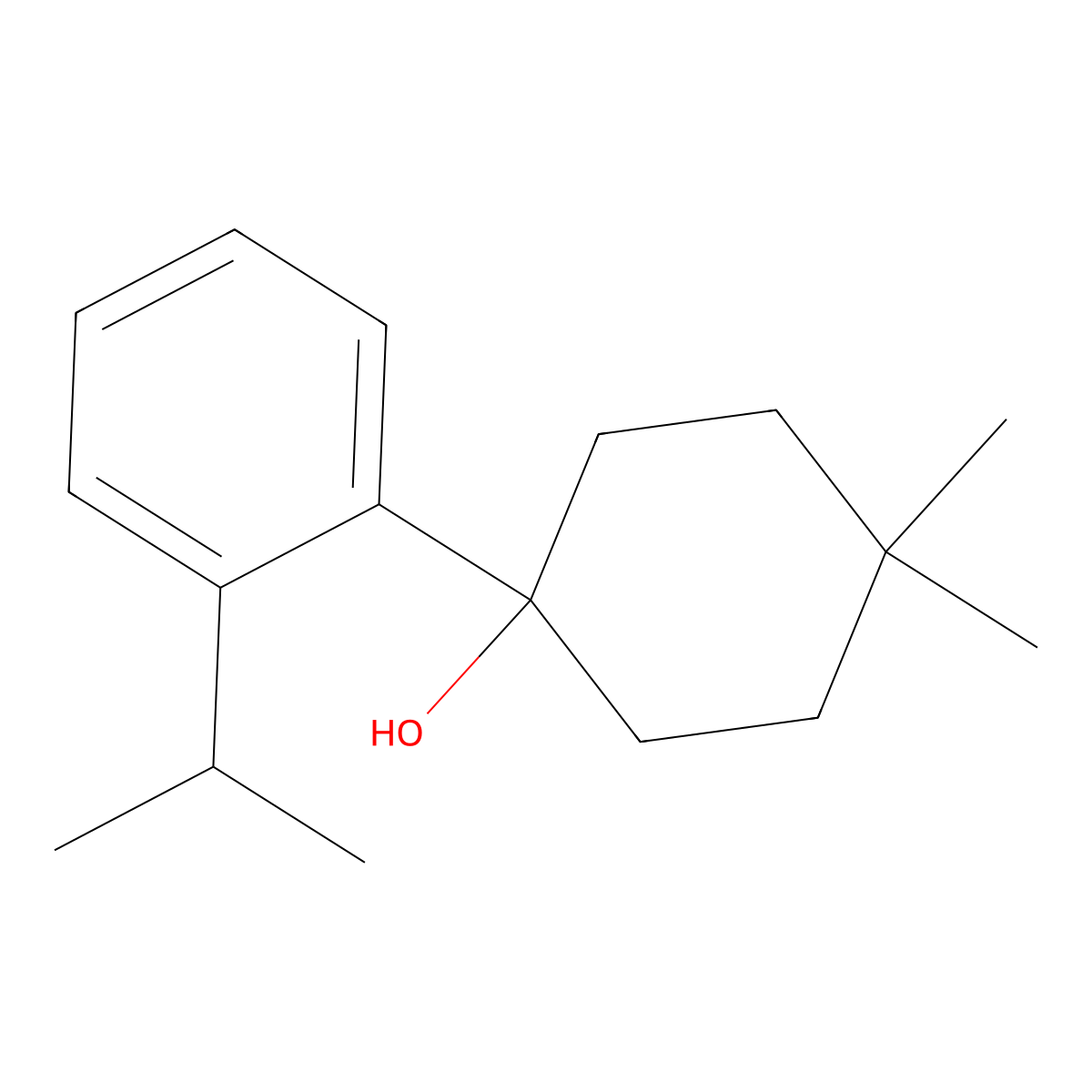1-(2-Isopropylphenyl)-4,4-dimethylcyclohexanol molecular structure, CAS 2918925-00-3