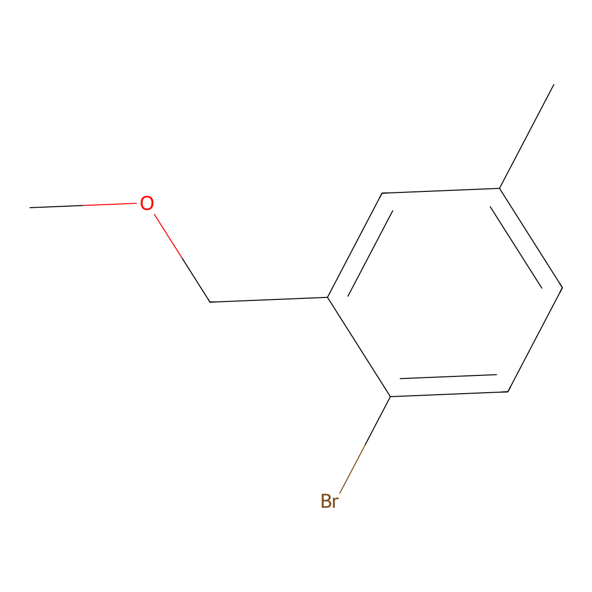 1-Bromo-2-(methoxymethyl)-4-methylbenzene molecular structure, CAS 2918925-47-8