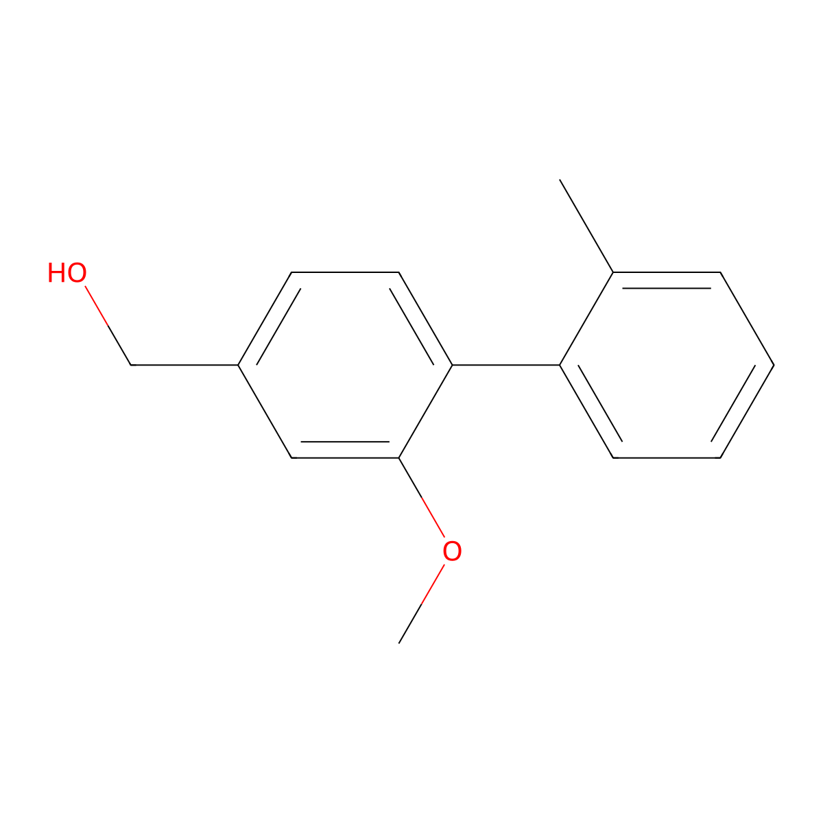 (2-Methoxy-2'-methyl-[1,1'-biphenyl]-4-yl)methanol molecular structure, CAS 2918925-60-5