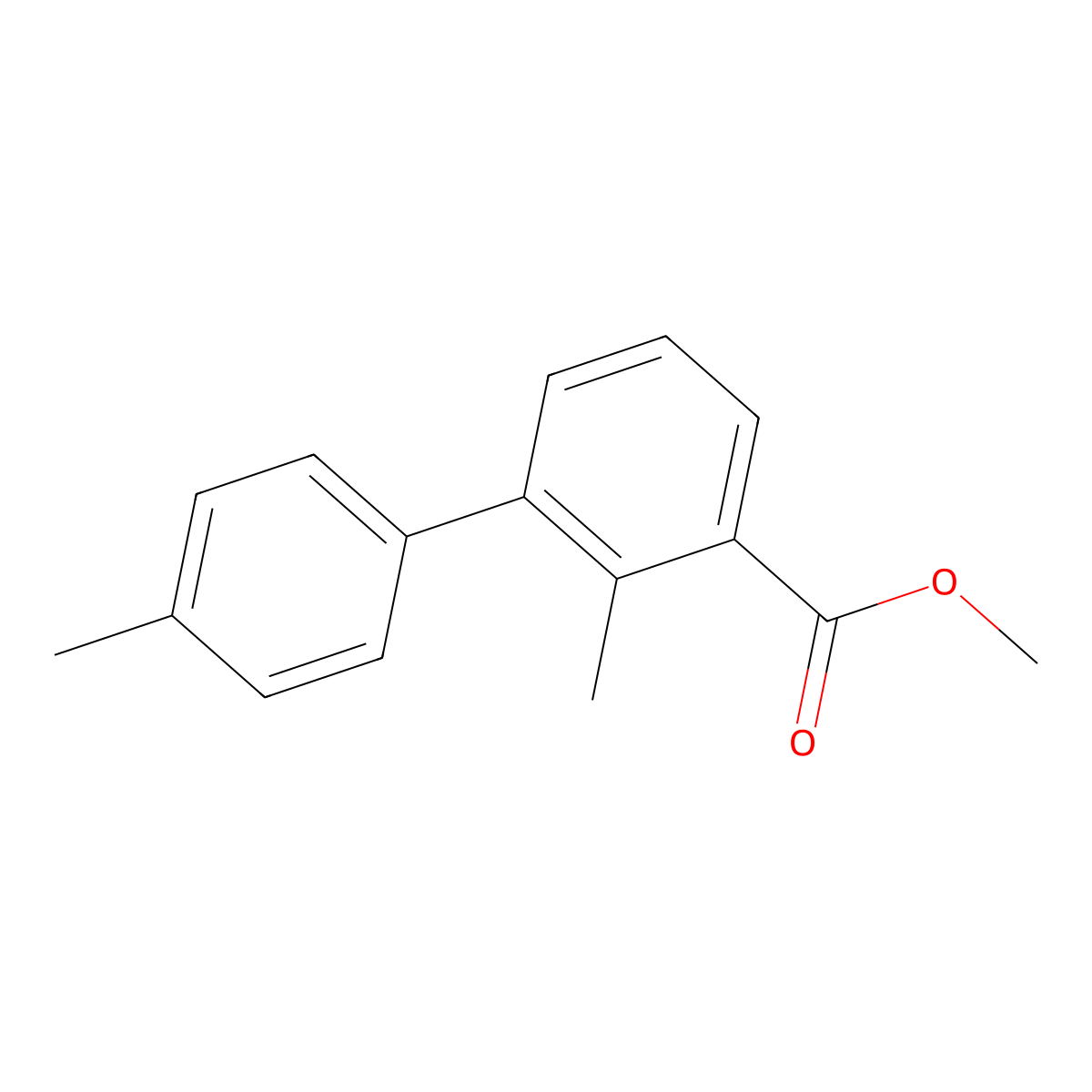 Methyl 2,4'-dimethyl-[1,1'-biphenyl]-3-carboxylate molecular structure, CAS 2918926-07-3