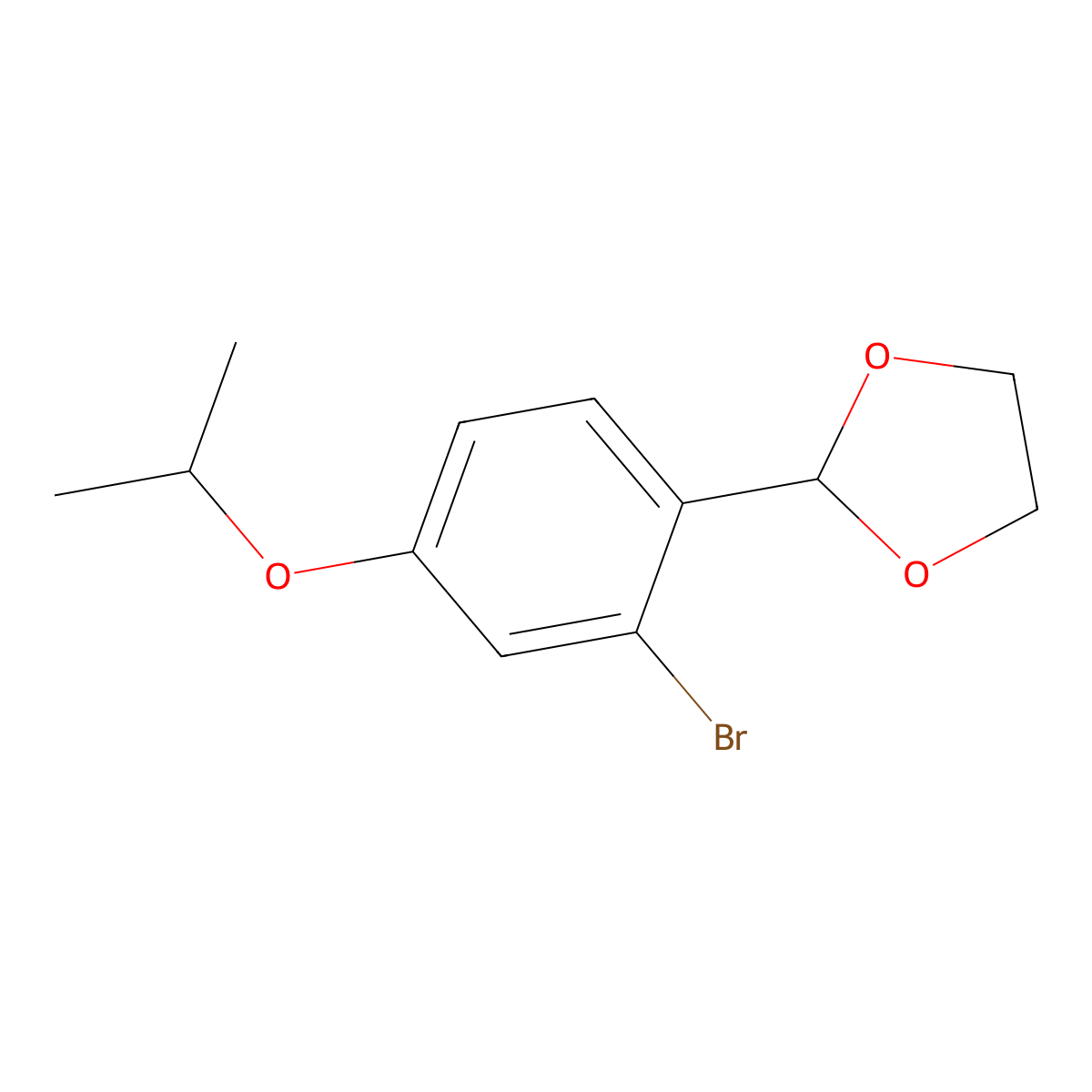 2-(2-Bromo-4-isopropoxyphenyl)-1,3-dioxolane molecular structure, CAS 2918926-94-8