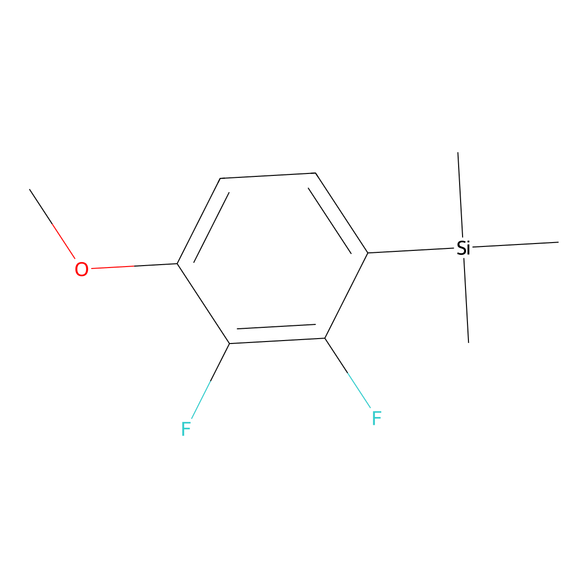 (2,3-Difluoro-4-methoxyphenyl)trimethylsilane molecular structure, CAS 2918927-34-9