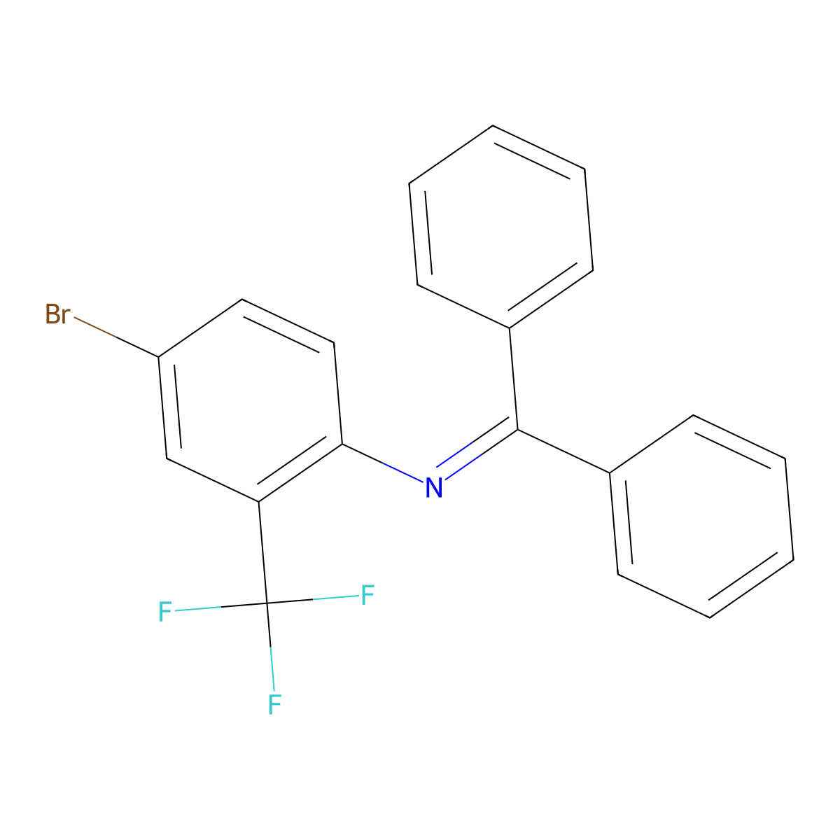 4-bromo-N-(diphenylmethylene)-2-(trifluoromethyl)aniline molecular structure, CAS 2918927-35-0