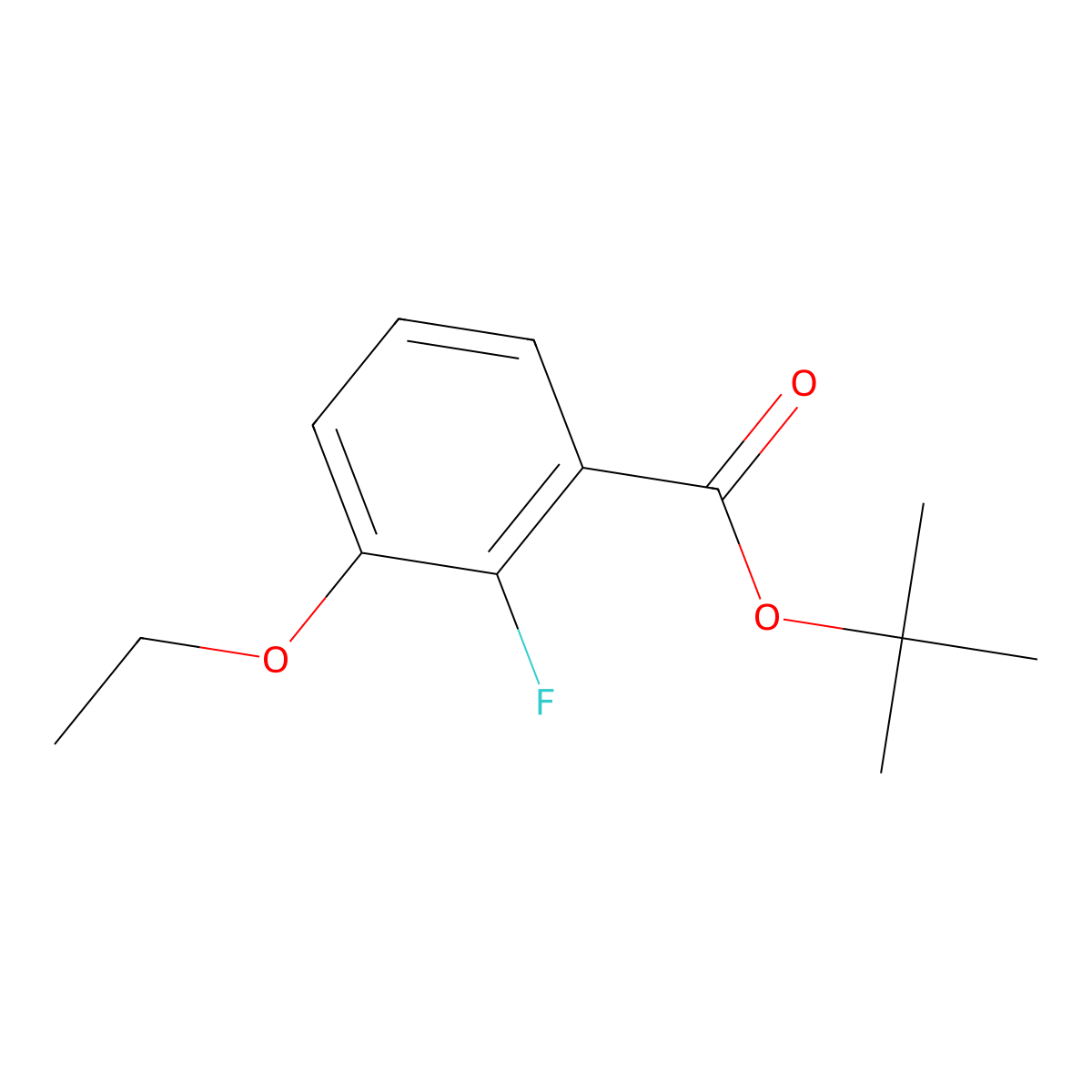 Tert-butyl 3-ethoxy-2-fluorobenzoate molecular structure, CAS 2918927-60-1