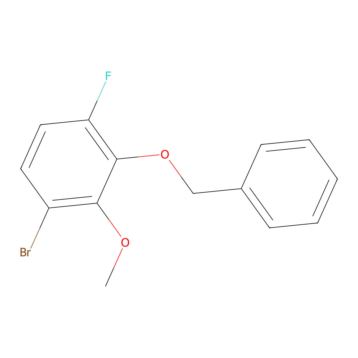 2-(Benzyloxy)-4-bromo-1-fluoro-3-methoxybenzene molecular structure, CAS 2918927-85-0