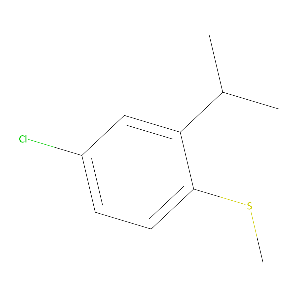 (4-Chloro-2-isopropylphenyl)(methyl)sulfane molecular structure, CAS 2918928-05-7