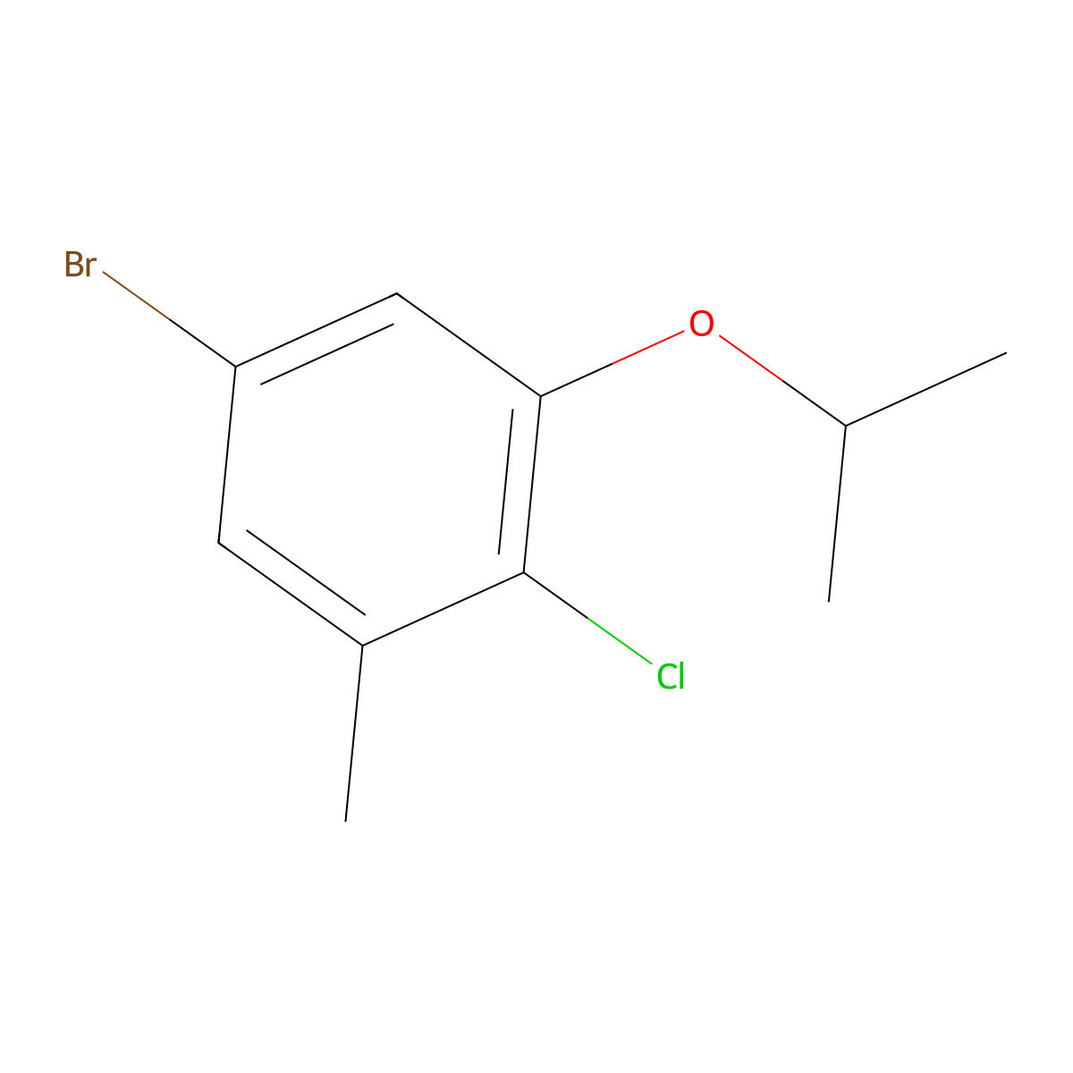 5-Bromo-2-chloro-1-isopropoxy-3-methylbenzene molecular structure, CAS 2918928-57-9