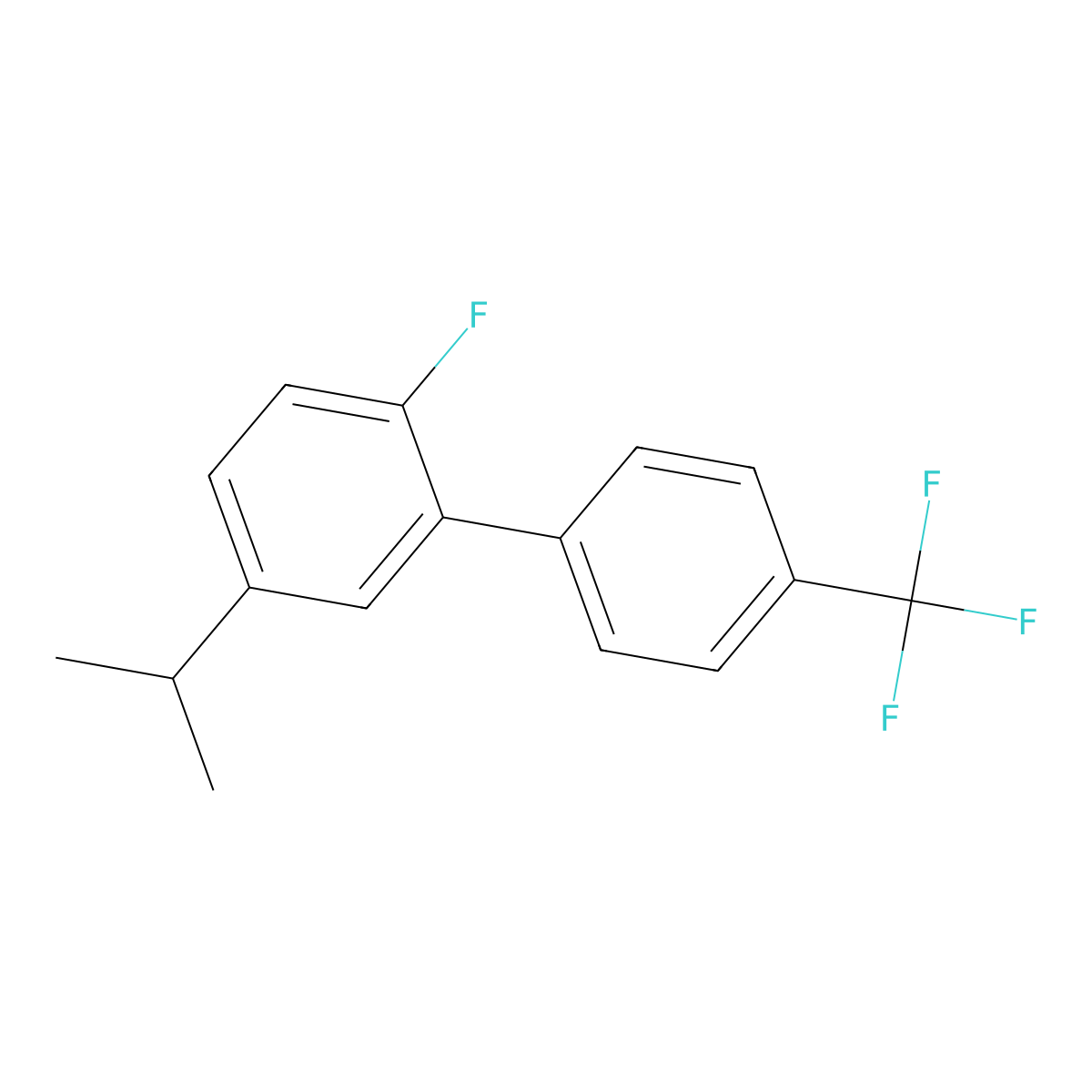 1-Fluoro-4-propan-2-yl-2-[4-(trifluoromethyl)phenyl]benzene molecular structure, CAS 2918928-74-0