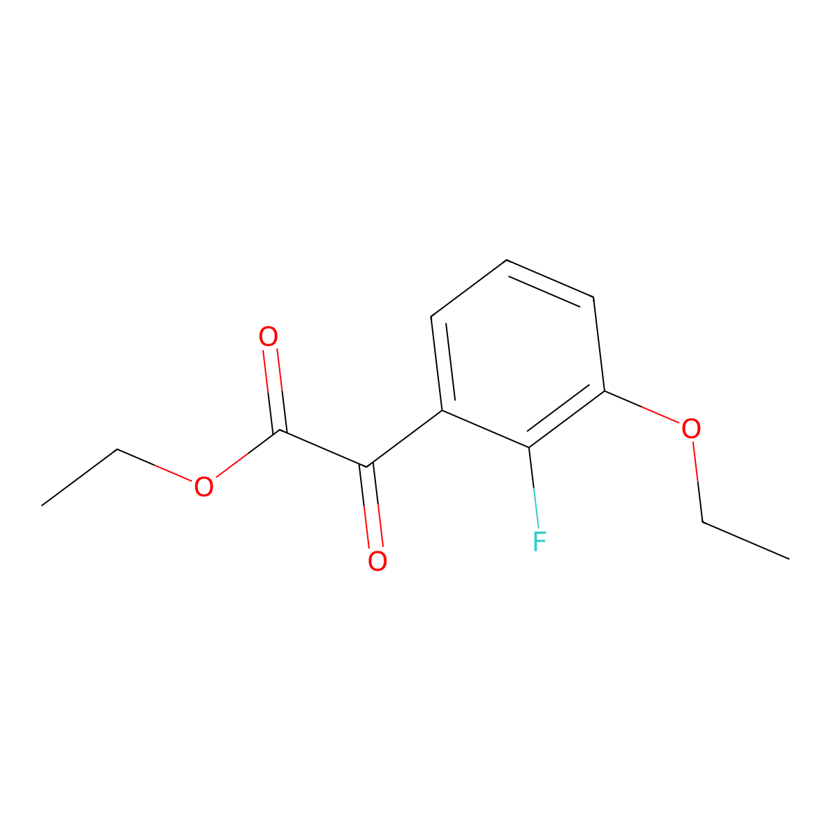 Ethyl 2-(3-ethoxy-2-fluorophenyl)-2-oxoacetate molecular structure, CAS 2918929-07-2