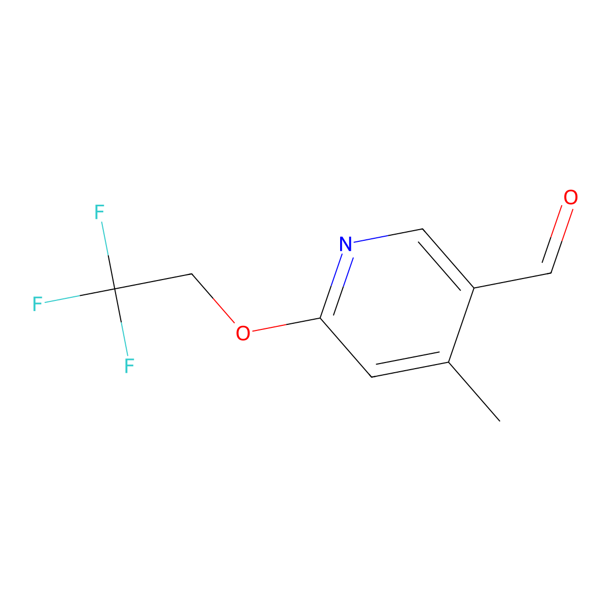 4-Methyl-6-(2,2,2-trifluoroethoxy)nicotinaldehyde molecular structure, CAS 2918929-45-8