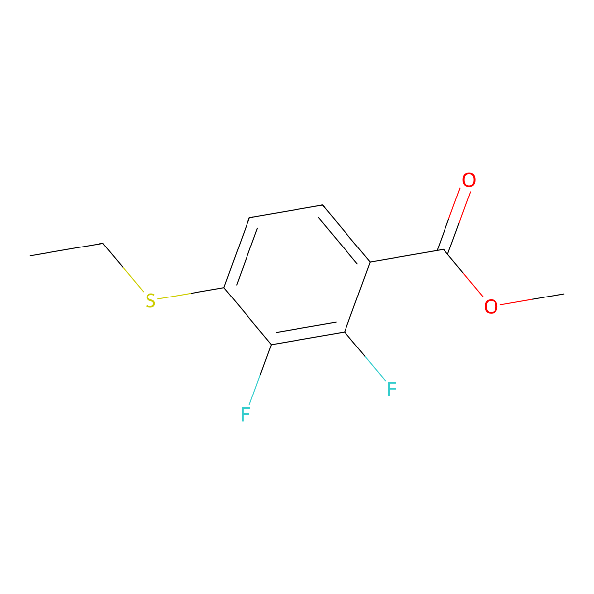 Methyl 4-(ethylthio)-2,3-difluorobenZoate molecular structure, CAS 2918931-59-4