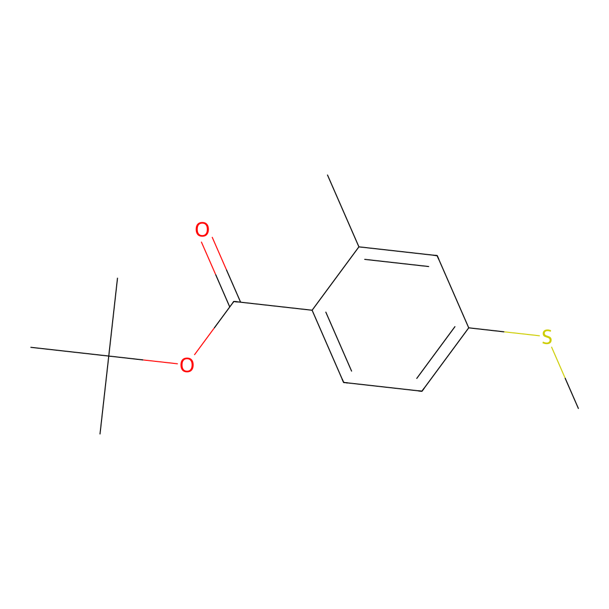Tert-butyl 2-methyl-4-(methylthio)benzoate molecular structure, CAS 2918931-70-9