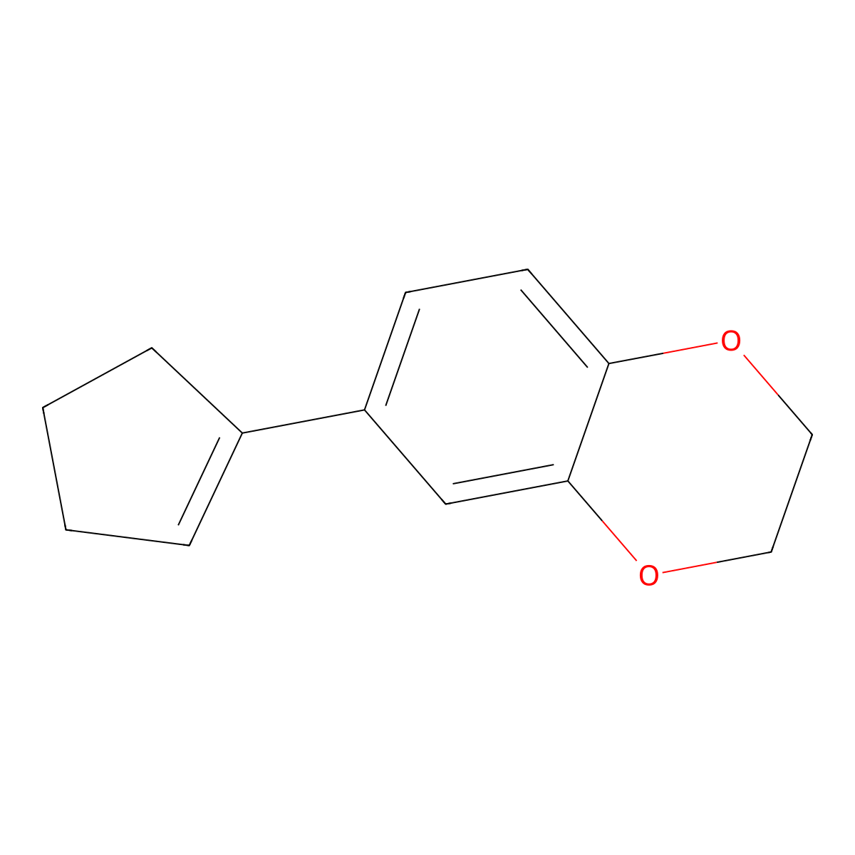 6-(Cyclopent-1-en-1-yl)-2,3-dihydrobenzo[b][1,4]dioxine molecular structure, CAS 2918931-82-3