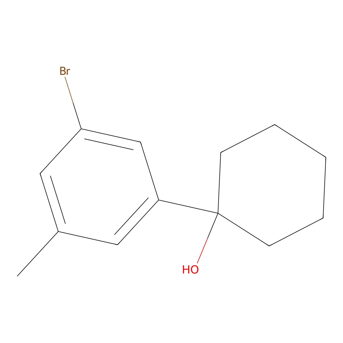 1-(3-Bromo-5-methylphenyl)cyclohexanol molecular structure, CAS 2918932-42-8