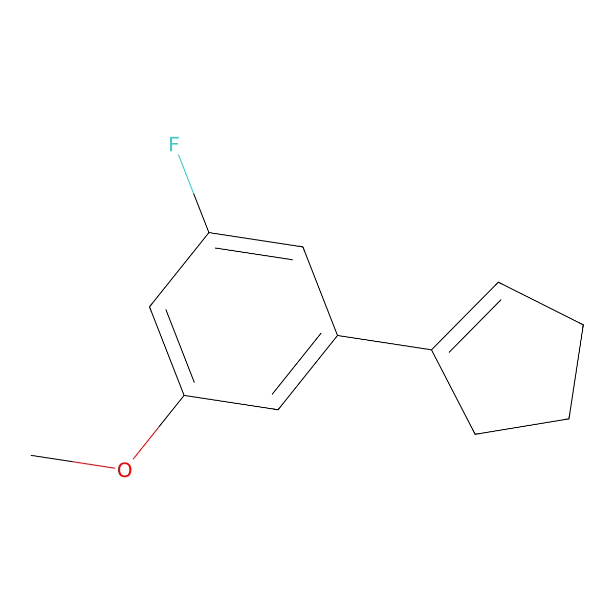1-(Cyclopent-1-en-1-yl)-3-fluoro-5-methoxybenzene molecular structure, CAS 2918932-78-0