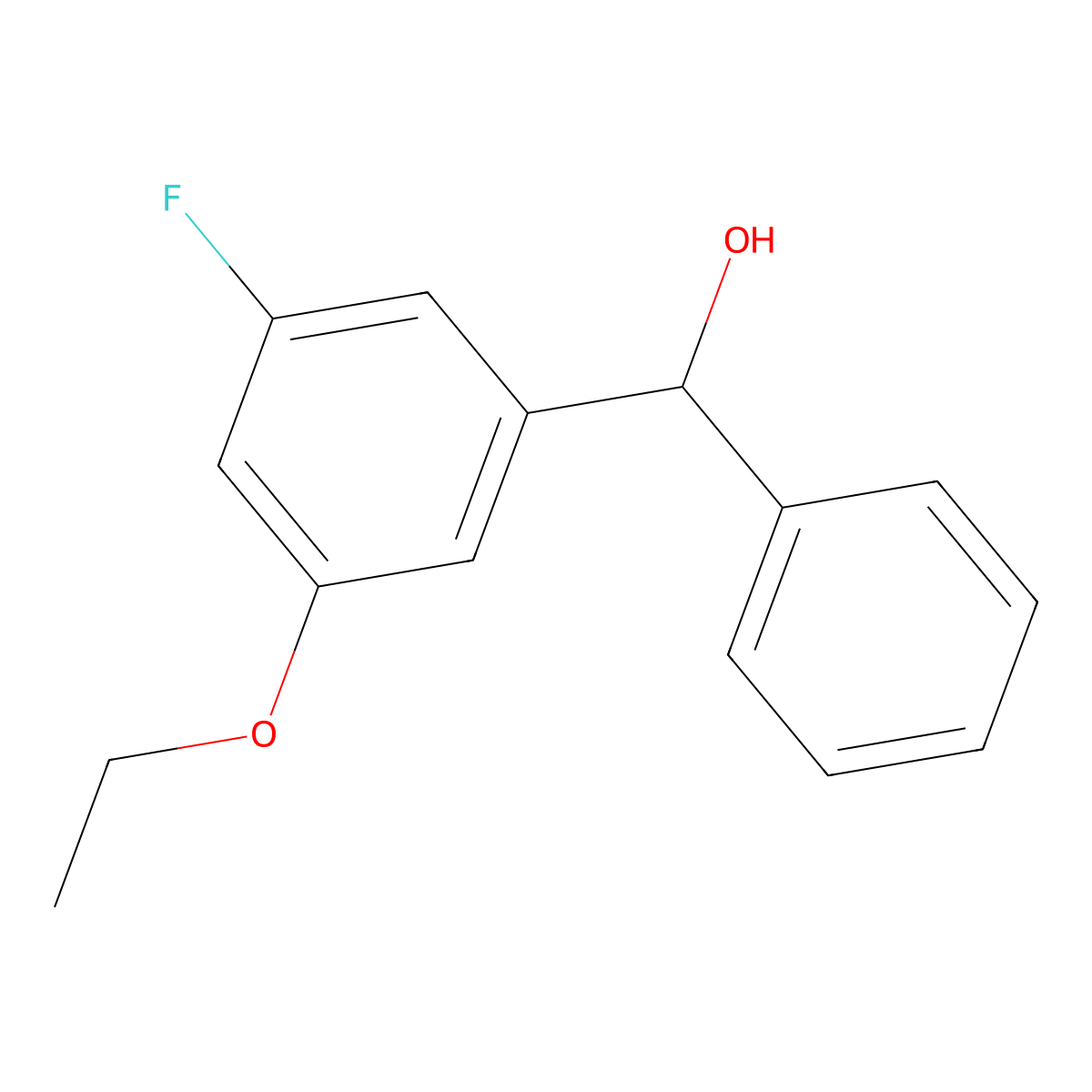 (3-Ethoxy-5-fluorophenyl)(phenyl)methanol molecular structure, CAS 2918934-70-8