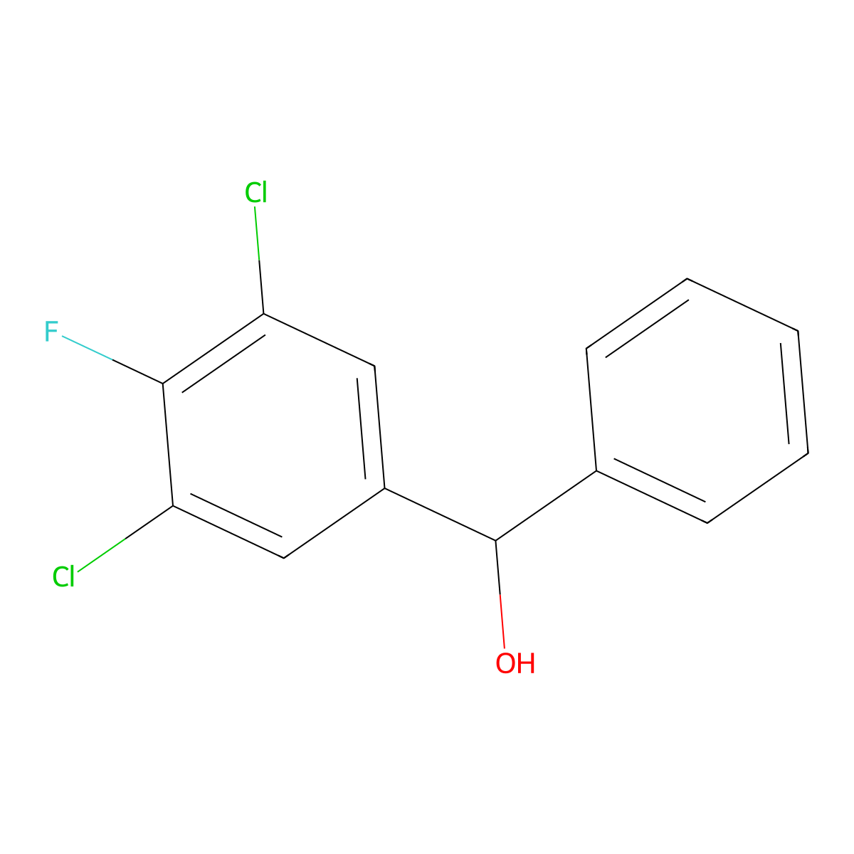 (3,5-Dichloro-4-fluorophenyl)(phenyl)methanol molecular structure, CAS 2918934-89-9