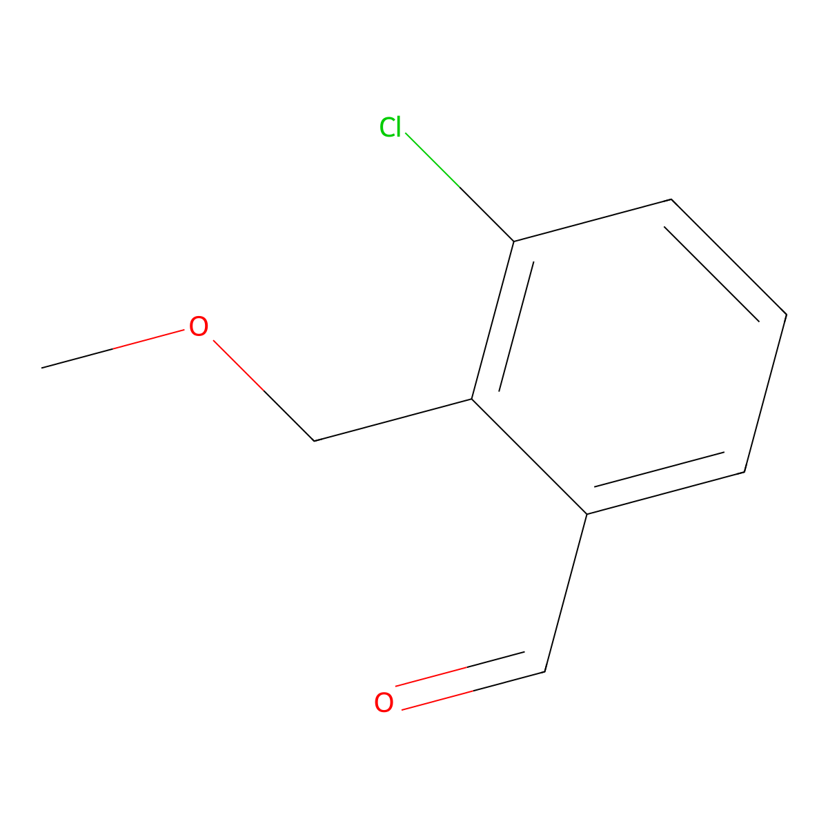 3-Chloro-2-(methoxymethyl)benzaldehyde molecular structure, CAS 2918935-00-7